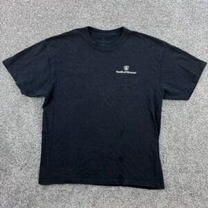 Smith and Wesson Shirt Mens XL Black Burglar Alarm Revolver Print Gun